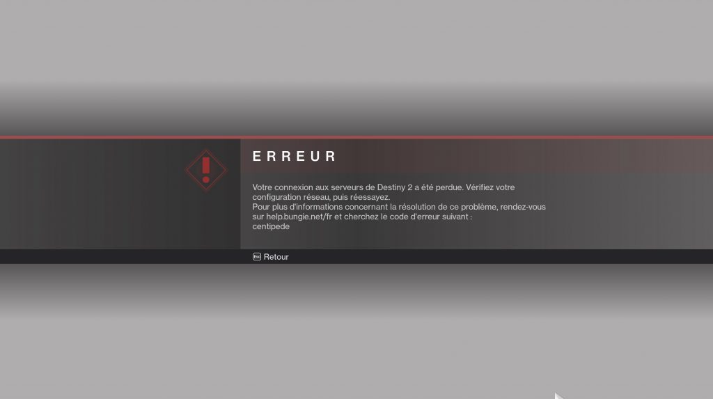 destiny probleme connexion 13 octobre