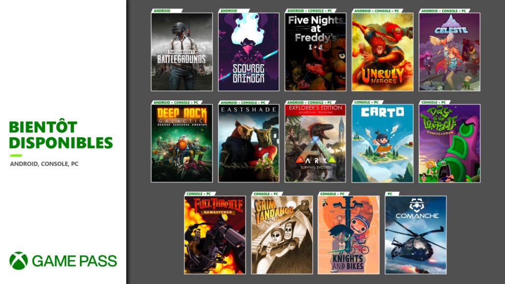 gamepass novembre octobre novembre 2020