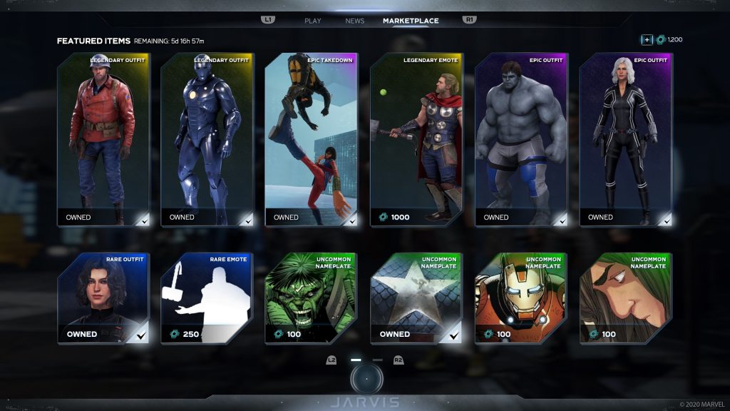 marvel's avengers boutique 1er octobre