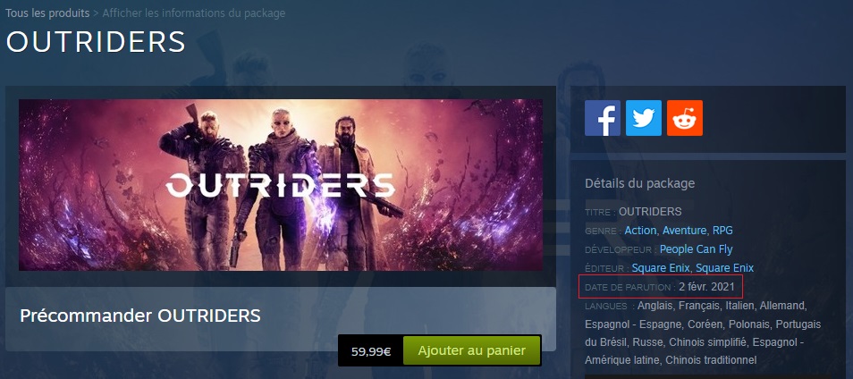 outriders date de sortie