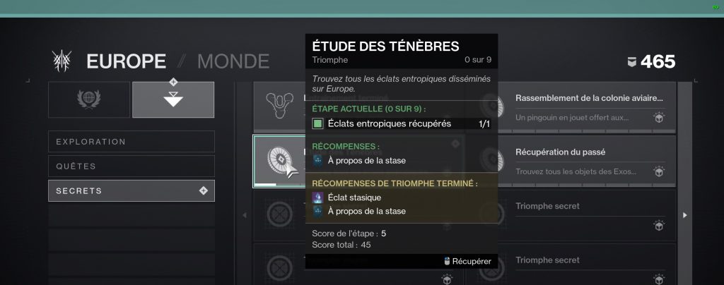destiny 2 triomphe édtude des ténèbres