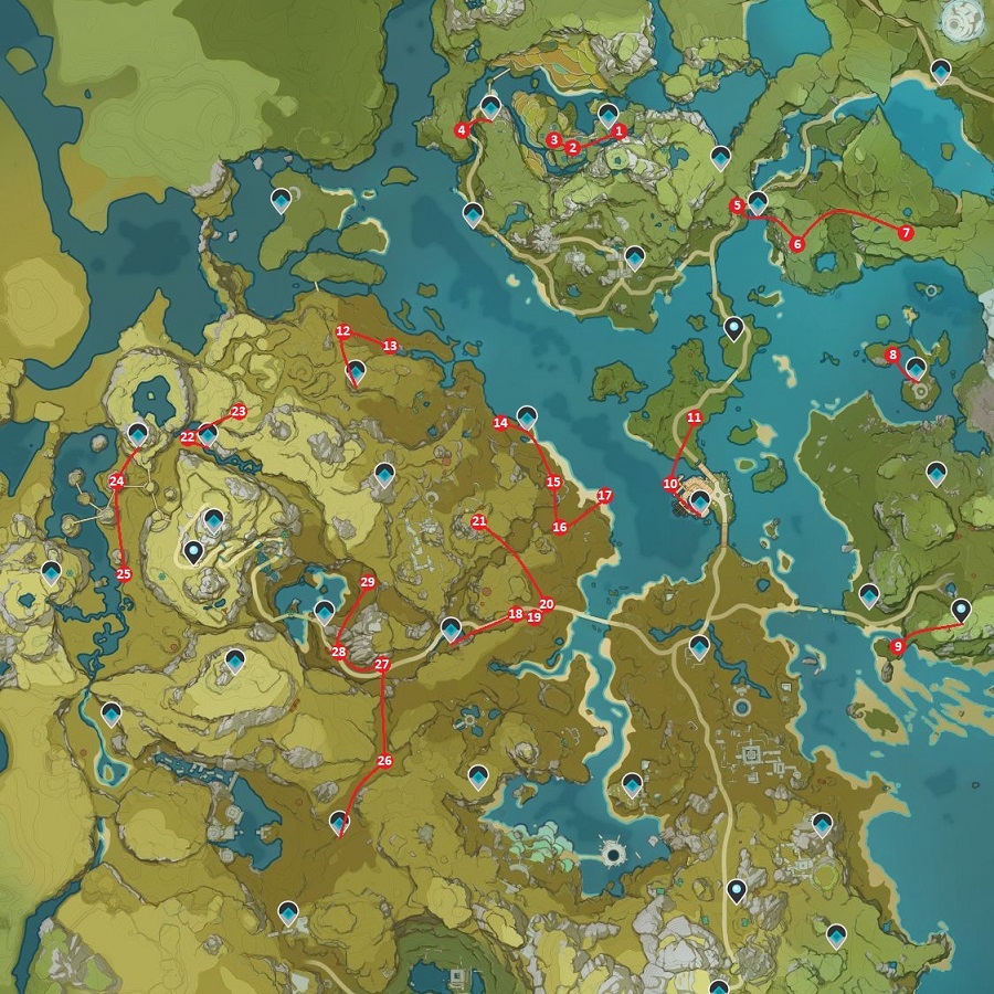 genshin impact artefacts carte 1 2.0