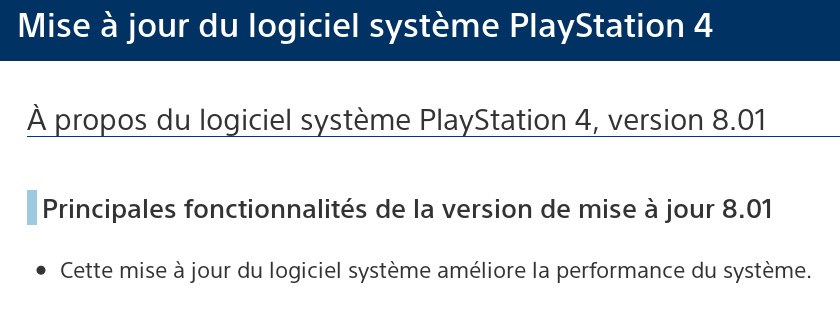 ps4 mise à jour 8.01