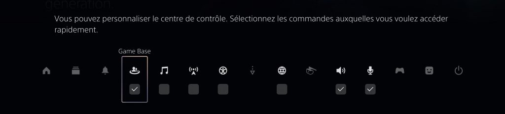 ps5 barre de controle