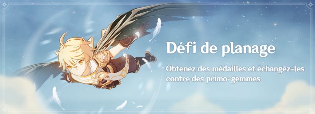 genshin impact défi de planage