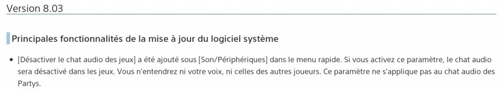 ps4 mise à jour systeme 8.03