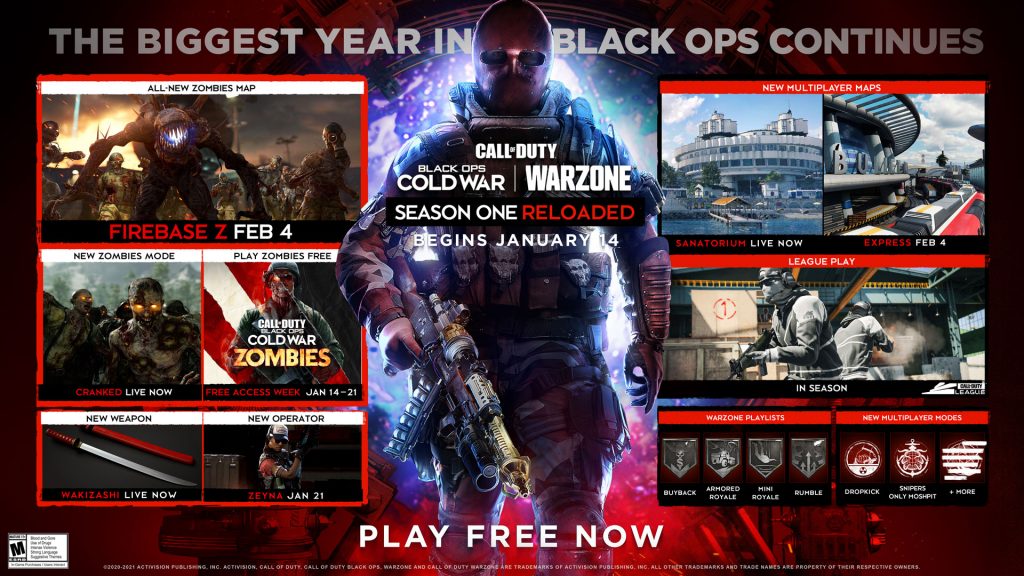 Call Of Duty Cold War  Warzone Saison One Reloaded correctifs week-end gratuit