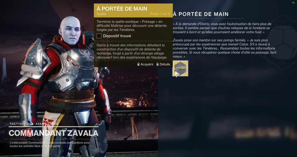 destiny 2 portée de main