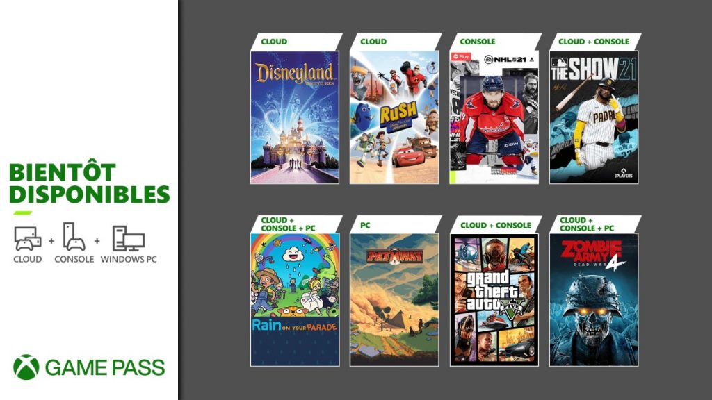 Xbox Game Pass Avril 2021