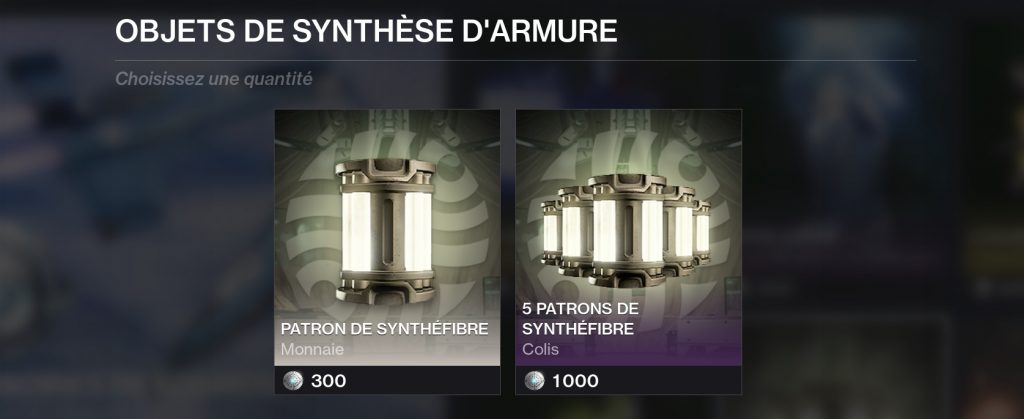destiny 2 acheter synthefible