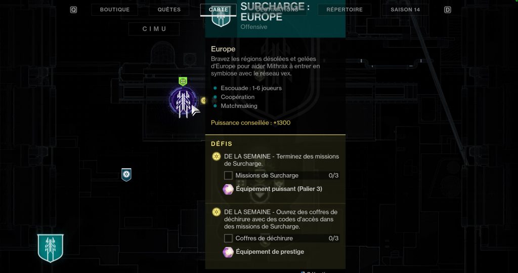 destiny 2 comment lancer surcharge europe