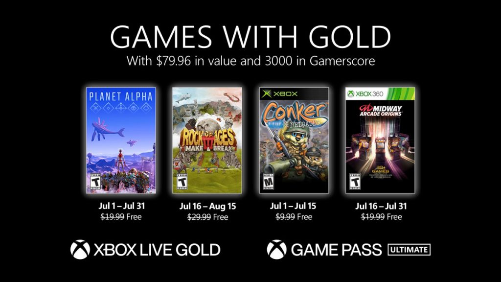 Games-with-Gold-Juillet 2021