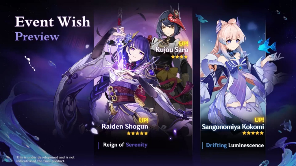 Genshin impact toute les nouveautés de la version 2.1