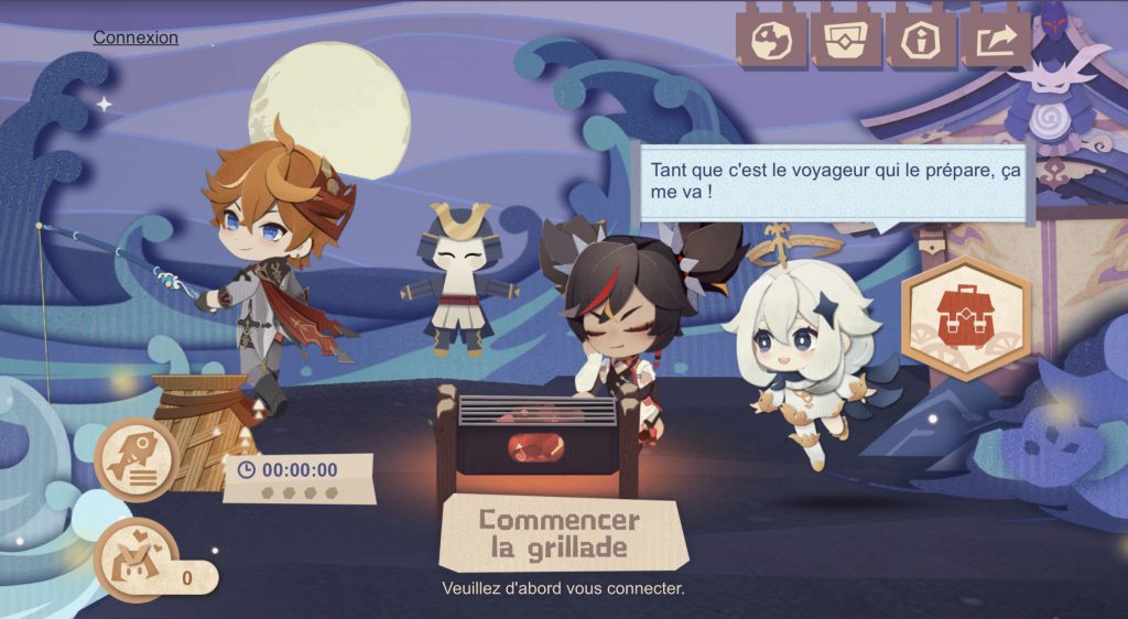 Genshin impact grillades nocturnes