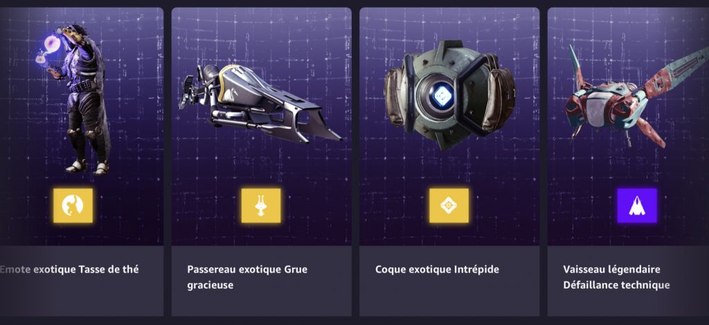 Destiny 2 prime gaming novembre 2021