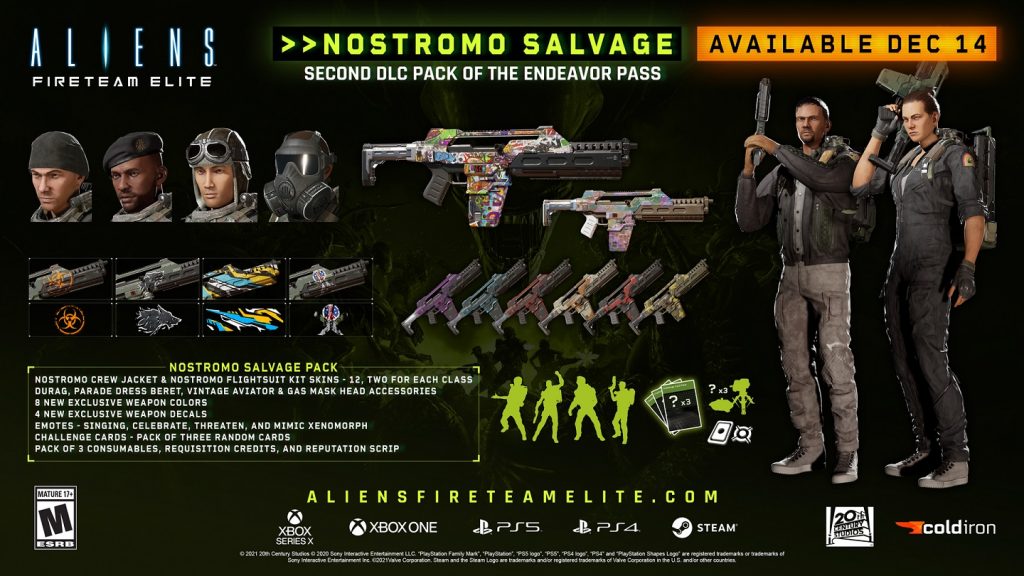 Aliens Fireteam Elite AFE Nostromo pack