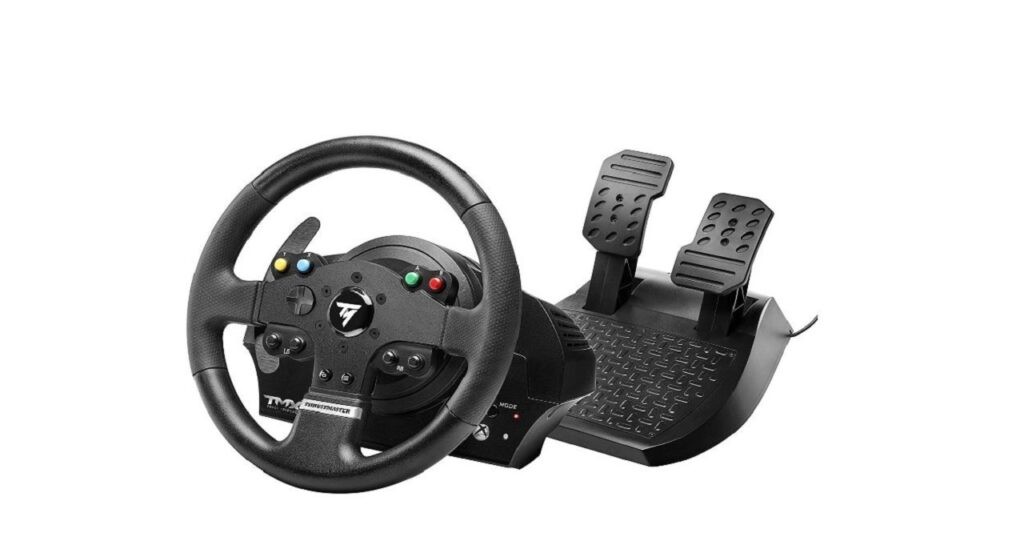 Volant de course Flashfire Monza et pédales pour PC, PS3, PS4, Xbox 360, XBOX ONE, XBOX Series X/S et Nintendo Switch, Noir Volant de course Flashfire Monza et pédales pour PC, PS3, PS4, Xbox 360, XBOX ONE, XBOX Series X/S et Nintendo Switch, Noir