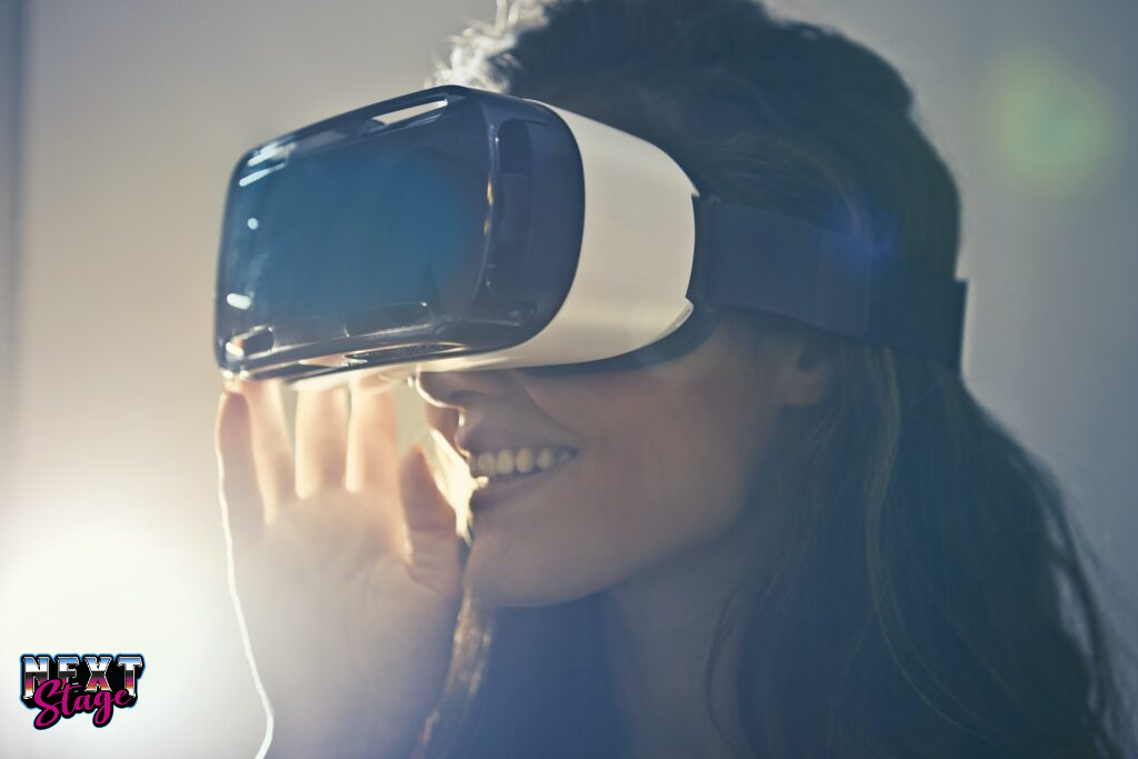 Man Wearing White Virtual Reality Goggles