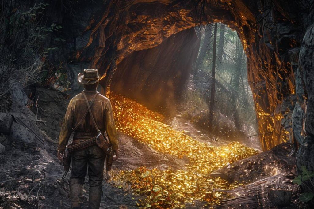 Un joueur de Red Dead Redemption 2 découvre une grotte cachée effrayante remplie d'or