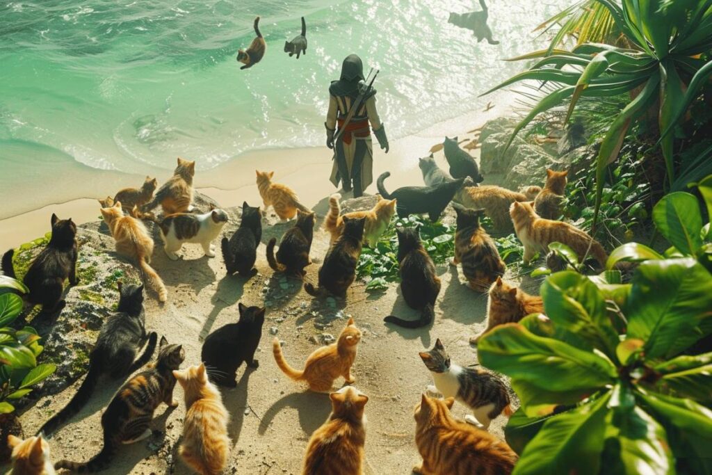 Assassin's Creed Shadows : l'île où vous pouvez caresser des chats toute la journée
