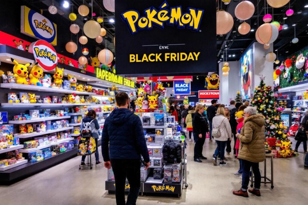 Pokémon Black Friday 2025 : promos cartes TCG, jeux vidéo, peluches et plus
