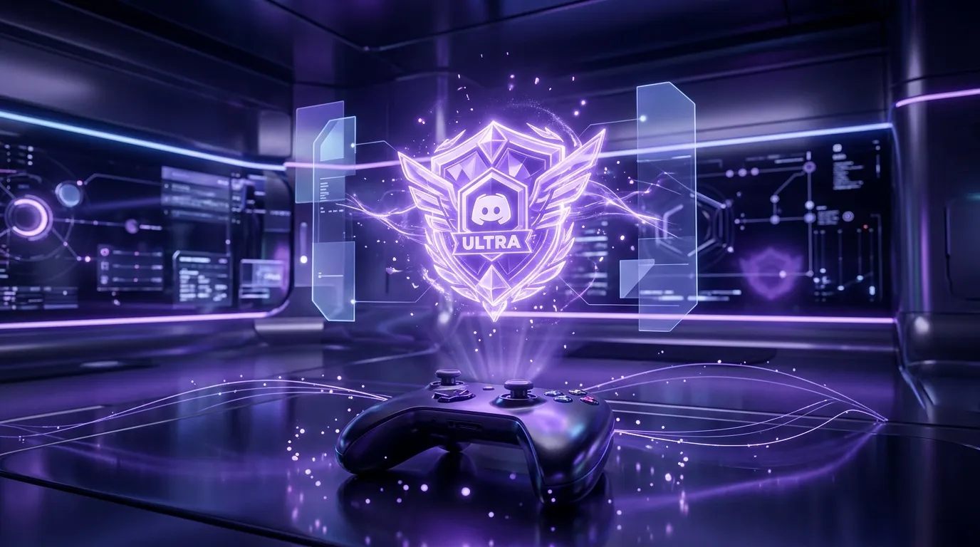 Manette de jeu avec logo Discord Ultra luminescent néon