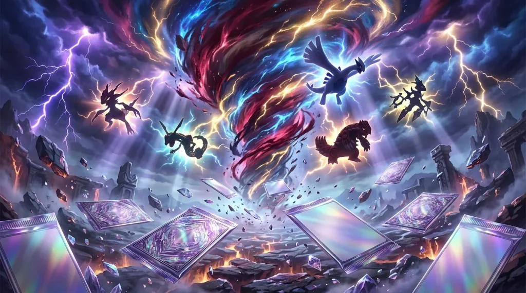 Pokémon légendaires affrontement tempête électrique magique