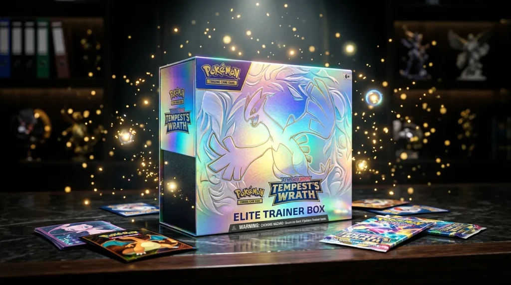 Boîte Elite Trainer Pokémon Tempest's Wrath avec cartes brillantes