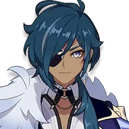 Portrait de Kaeya, capitaine de cavalerie de l'Ordre de Favonius, dans Genshin Impact