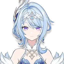 Portrait d'Odette, ballerine Cryo de Snezhnaya, dans Genshin Impact