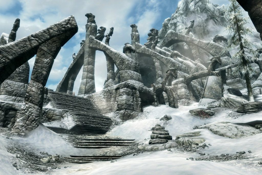 Illustration officielle du jeu The Elder Scrolls V: Skyrim