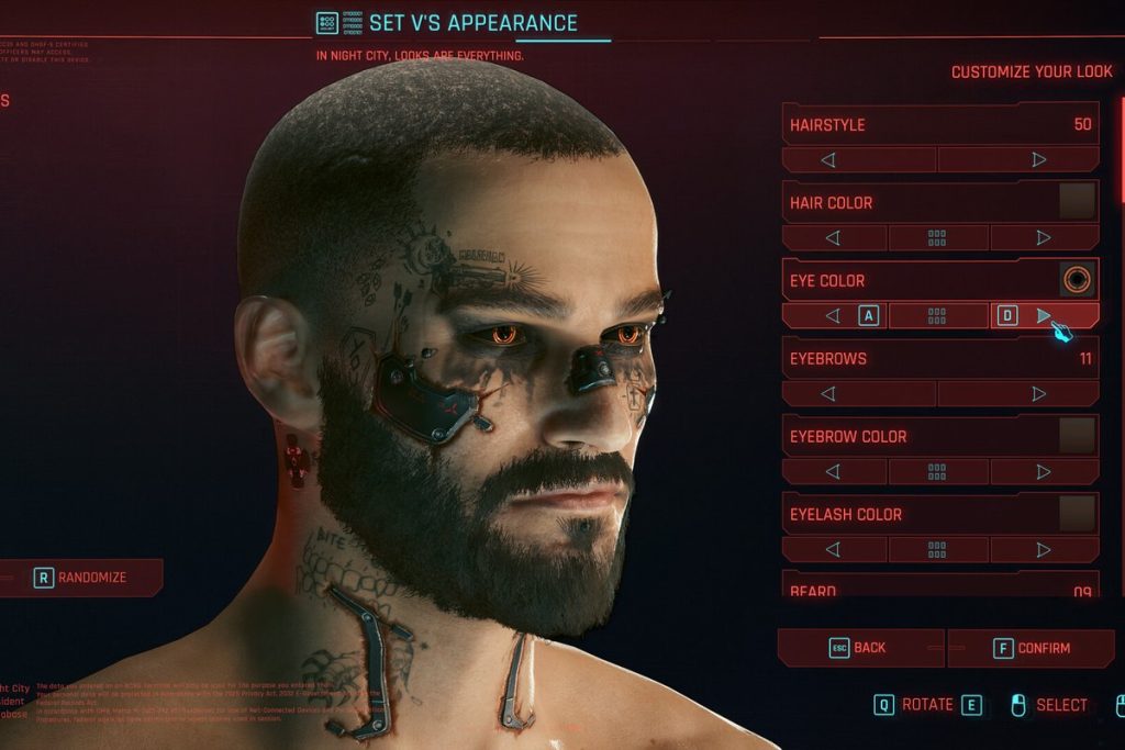 Illustration officielle du jeu Cyberpunk 2077