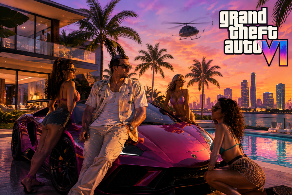 illustration GTA6 généré à l'IA