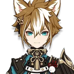 Portrait de Gorou, général de l'Île de Watatsumi, dans Genshin Impact