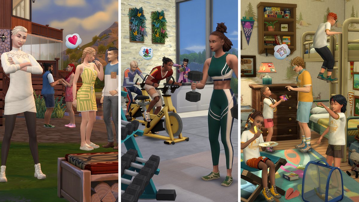 Sims 4 À l'aventure : activités de séjour, fitness et jeux d'enfants