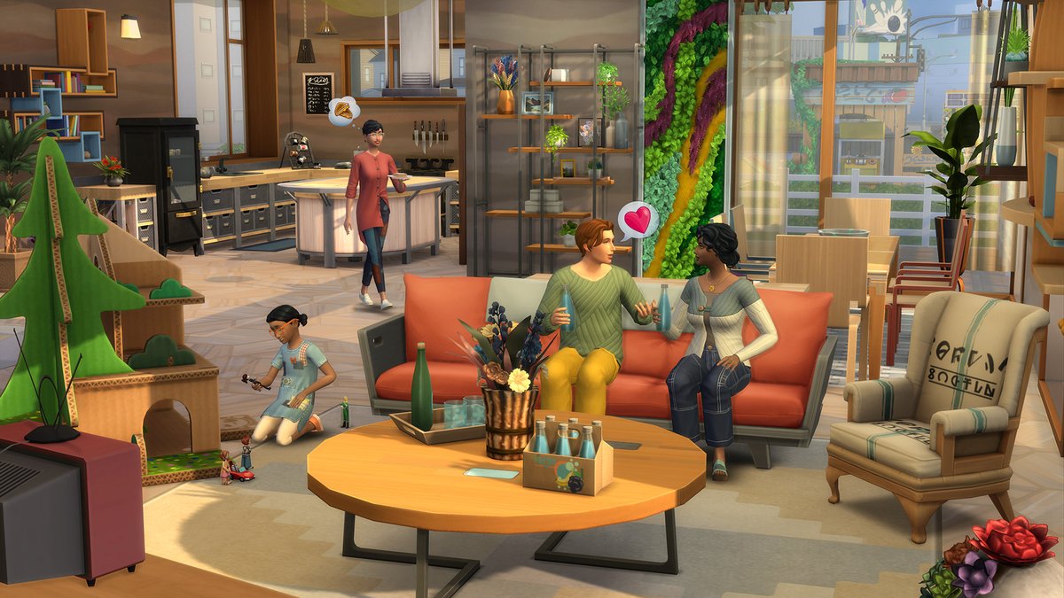 Sims 4 Écologie : Evergreen Harbor avec une empreinte écologique verte