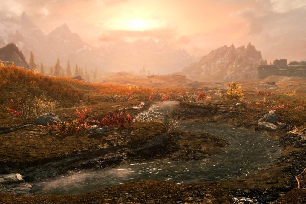 Illustration officielle du jeu The Elder Scrolls V: Skyrim